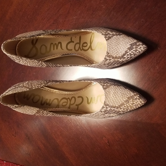 Sam Edelman | Shoes | Sam Edelman Snake Skin Pattern Heels | Poshmark